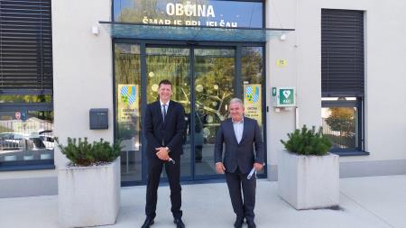 Matija Čakš in Andrej Vizjak po srečanju.