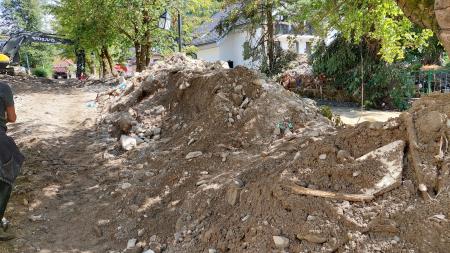 Naplavine v Črni na Koroškem.