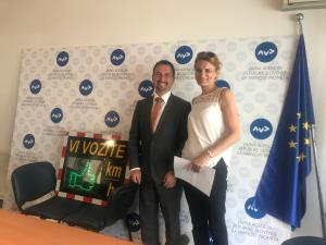 Mag. Igor Velov, direktor Agencije za varnost v prometu, in mag. Anita Reich. 