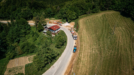 Obnova ceste v Bukovju v Babni Gori