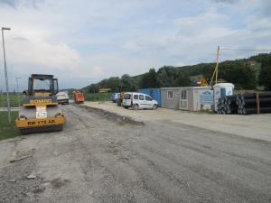 Obnova ceste v Zibiki. 