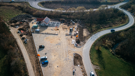 Gradbišče čistilne naprave novembra 2025