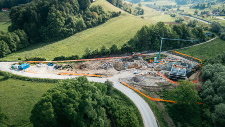 Gradbišče čistilne naprave maja 2025