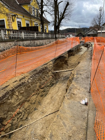 Gradnja kanalizacijskega sistema marca 2025