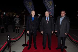 Jože Strniša, odgovorni urednik Rogaških novic, Alojz Tirgušek in Ivo Povalej. 